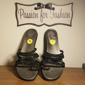 Vince Camuto Strappy Flat Black Sandal